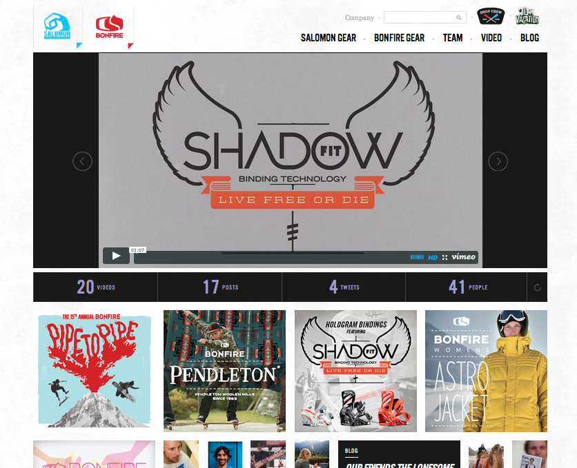 Bonfire and Salomon - New Website(s)